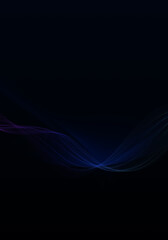 Abstract background waves. Black and royal blue abstract background for wallpaper or business card