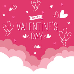 Valentines day background in pink color