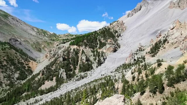 Panoramic view of Col d'Izoard and the Caisse Deserte, French Alps