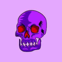 Vector pink head skull 