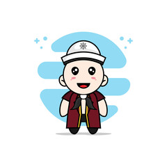 Obraz na płótnie Canvas Cute lawyer character wearing sailor costume.