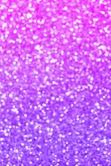 Abstract purple and pink glitter lights background. Circle blurred bokeh. Romantic backdrop for Valentines day, womens day, holiday or event