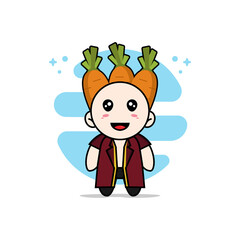 Cute lawyer character wearing carrot costume.