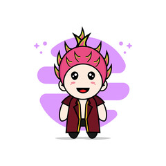 Cute lawyer character wearing Dragon fruit costume.