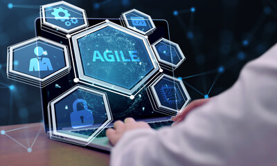 Business, Technology, Internet and network concept. Agile Software Development.