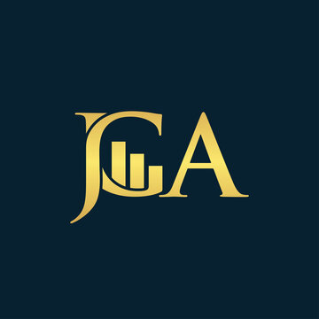 Letters JGA logo icon, vector template.