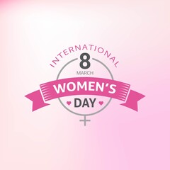 Happy women's day celebrations on March 8 with text stylish vector illustration