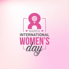 Happy women's day celebrations on March 8 with text stylish vector illustration