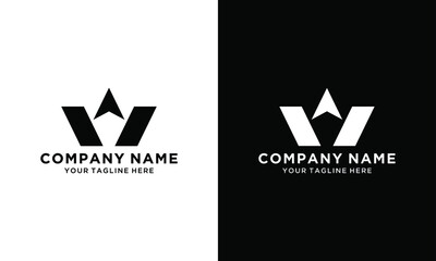 Letter W tour and travel logo design vector