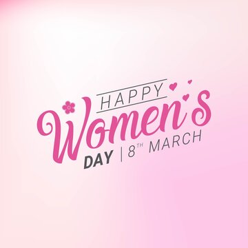 Happy women's day celebrations on March 8 with text stylish vector illustration