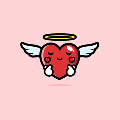 cute love shape symbol vector design