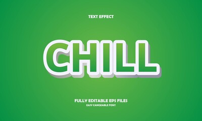 chill style editable text effect