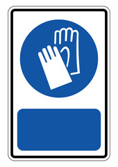 Mandatory symbols must wear gloves. Background for text input Vector illustration