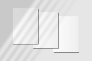 Realistic blank A4 flyer brochure for mockup. Paper or poster illustration. 3D Render.