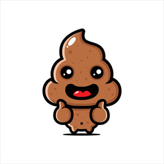 cute poo vector design