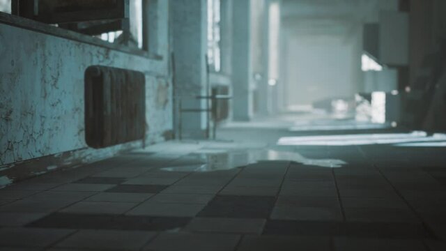 interior of the abandoned soviet building