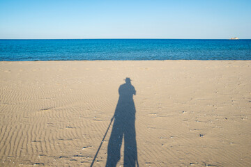 photograher on the beach