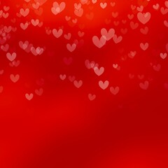 Obraz premium Abstract Heart light with bokeh square template background in Valentine's Day 