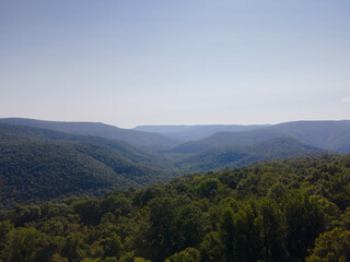 Naklejka premium morning in the mountains
