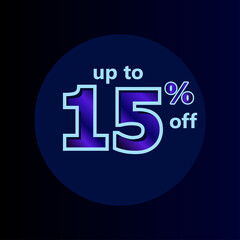 Discount up to 15% off Label Vector Template Design Illustration