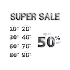 Super Sale up to 50% off Label Vector Template Design Illustration