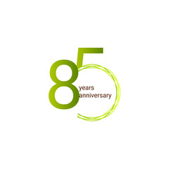 85 Years Anniversary Celebration Vector Template Design Illustration