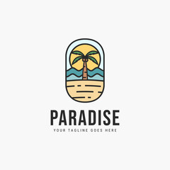 Paradise colorful logo vector illustration design