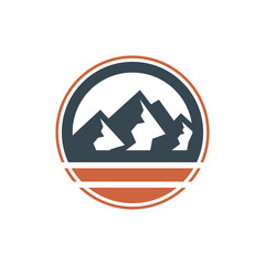 mountain nature scenery emblem logo
