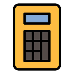 Calculator icon design colorline style