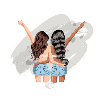 8,646 Best Friends Girls Cartoon Royalty-Free Images, Stock Photos & Pictures