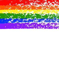 Rainbow flag. Love is love. LGBT rights concept. Vector illustration