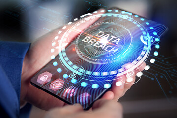 Cyber security data protection business technology privacy concept. Data breach