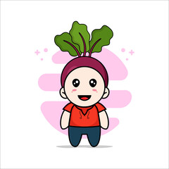 Cute kids character wearing onion costume