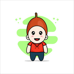 Cute kids character wearing ximenia costume.