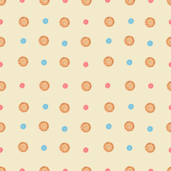 Button seamless pattern watercolor simple wallpaper