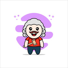 Cute kids character wearing judge costume.