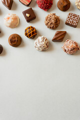 Fototapeta na wymiar Background material of chocolate confectionery. チョコレート菓子の背景素材