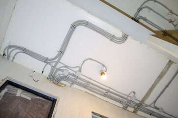 electrical wiring on the ceiling