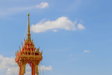 The top of the pagoda and the clear sky