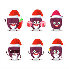 Santa Claus emoticons with plum cartoon character
