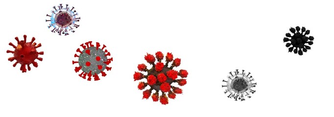 covid virus mutation covid-19 coronavirus background - 3d rendering