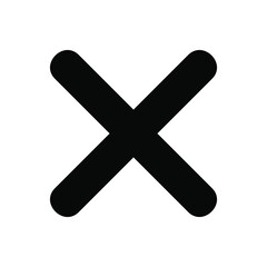 Obraz premium Delete cross sign icon