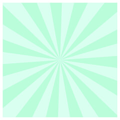 retro background with rays, light blue green stripes, simple beautiful symmetrical square striped background 