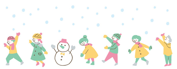 雪で遊ぶ子ども2