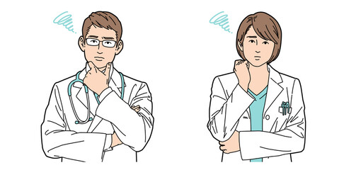 人物イラスト 医師 男女 正体