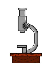 microscope isolated on white background. An illustration of a simple microscope. A microscope used in the lab.