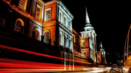 Obraz premium city hall at night