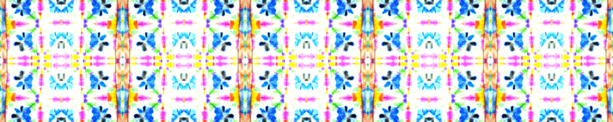 Shibori Pattern. Peruvian Ikat. Rainbow