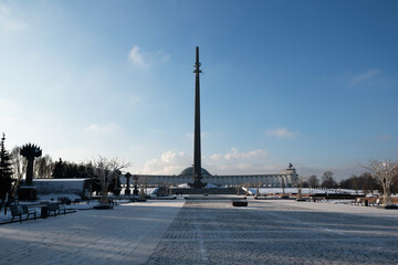 Fototapeta na wymiar Viktory Park on Poklonnaya hill. Moscow, Russia. 