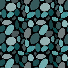 Seamless pattern with different stones in green and turquoise colors Designed for textile fabrics, backgraund, wallpaper, wrapping paper.